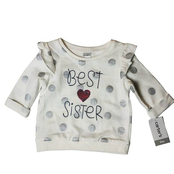 Carter’s Baby Girl Graphic Sweater  Sz 9m - Picture 1 of 7